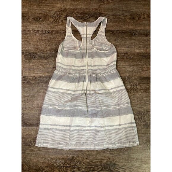 Lou & Grey Striped Sleeveless Linen Racerback Casual Mini Dress Jumper Size 2 - Picture 8 of 8